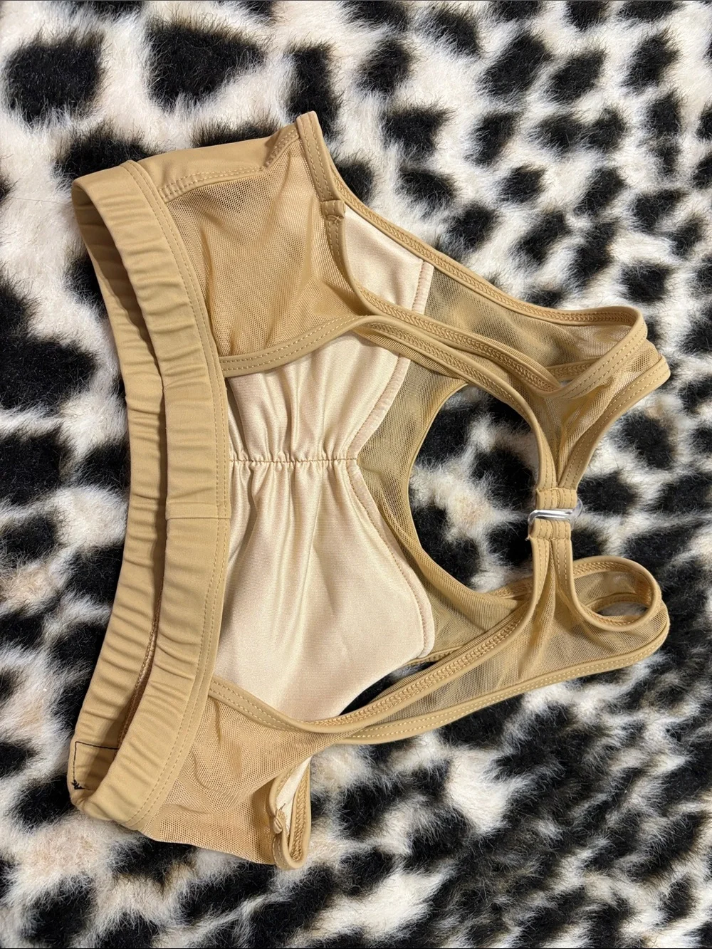Teens/Kids Dance Wear Two-Piece Set in Beige Tan